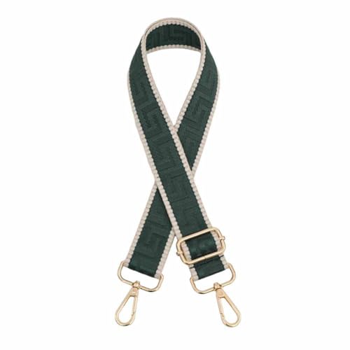 SHTGOI Taschengurte zum Wechseln Solide Farbe Tasche Schulterriemen mit Labyrinth-Muster und Grün Kante 3.8cm Breit Umhängegurt mit Hellgold Karabiner Taschenriemen für CrossbodyTasche Grün# SHTGOI Taschengurte zum Wechseln Solide Farbe Tasche Schulterriemen mit Labyrinth-Muster und Grün Kante 3.8cm Breit Umhängegurt mit Hellgold Karabiner Taschenriemen für CrossbodyTasche Grün# von SHTGOI