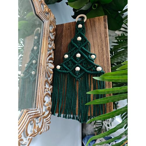 SHTGOI Weihnachtsbaum Dekoration 1Pcs DIY Knoten Weihnachtsschmuck Kits Weihnachtsbaum Makramee Ornamente Hängend Dekor Urlaub Partei liefert Wand Dekor Xmas Geschen von SHTGOI