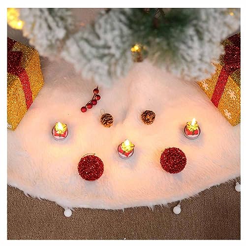 SHTGOI Weihnachtsbaum Rock Weiss Plüsch Weihnachtsbaumdecke Rund Weihnachtsbaum-Matte Weicher Tannenbaum Decke Christbaumständer Weihnachtsbaum Dekor für Weihnachten Neues Jahr Dekoration 4# 60cm SHTGOI Weihnachtsbaum Rock Weiss Plüsch Weihnachtsbaumdecke Rund Weihnachtsbaum-Matte Weicher Tannenbaum Decke Christbaumständer Weihnachtsbaum Dekor für Weihnachten Neues Jahr Dekoration 4# 60cm von SHTGOI