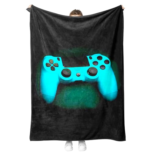 Gamepad Kuscheldecke Flanell Decke Spielkonsolen-Muster Fleecedecke Flauschig Weich und Warme,3D Gamepad Wohndecke Sofadecke Couchdecke Für Teens Erwachsene.(G2, 130x150 cm) von SHUAIG