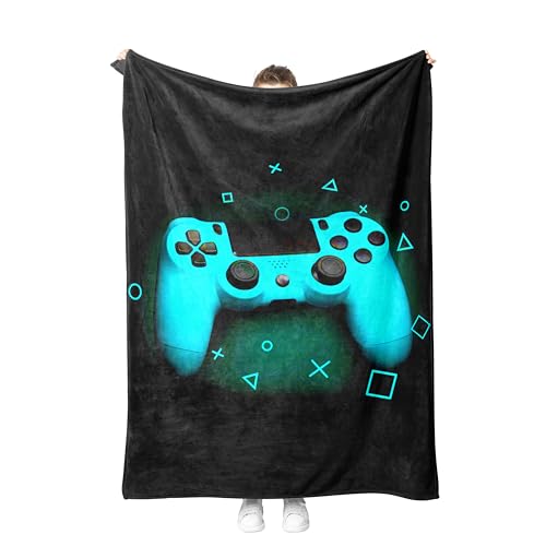 Gamepad Kuscheldecke Flanell Decke Spielkonsolen-Muster Fleecedecke Flauschig Weich und Warme,3D Gamepad Wohndecke Sofadecke Couchdecke Für Teens Erwachsene. (Style B, 150x200 cm) von SHUAIG