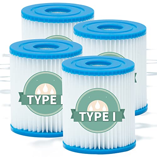 SHUAIG Filter für Bestway 58093 Kartuschen Typ I, Ersatzfilter für Pumpe 305/366, Filterkartuschen Größe 1, für Poolreinigung (4pack) von SHUAIG