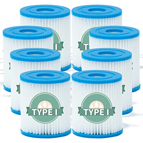 SHUAIG Filter für Bestway 58093 Kartuschen Typ I, Ersatzfilter für Pumpe 305/366, Filterkartuschen Größe 1, für Poolreinigung (8 Stück) von SHUAIG