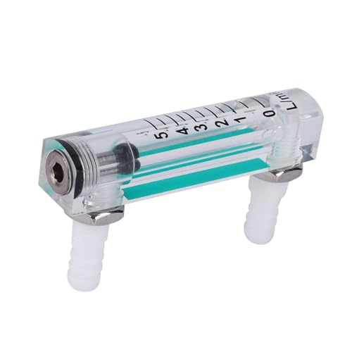 SHUAIGUO 1-5lpm Gasmesser, Hohe Genauigkeitsmessung für Verschiedene Gase, Acryltransparentplatte, Schwarzer Schwimmer, Einfache Lesung für Pipeline-Aufzeichnung, Ofen, Ofen, Luft, Stickstoff von SHUAIGUO