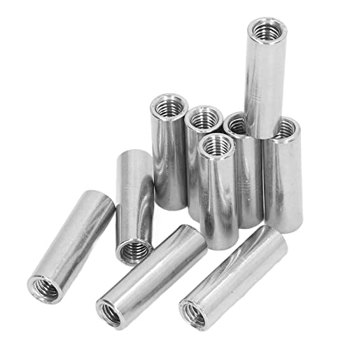 SHUAIGUO 10pcs M8 Weiblicher Gewindekupplungsmutter -Set - 304 Edelstahl Runde Kupplungsmuttern für die Dekoration zu Hause, Maschinen und Rohrwartung SHUAIGUO 10pcs M8 Weiblicher Gewindekupplungsmutter -Set - 304 Edelstahl Runde Kupplungsmuttern für die Dekoration zu Hause, Maschinen und Rohrwartung von SHUAIGUO