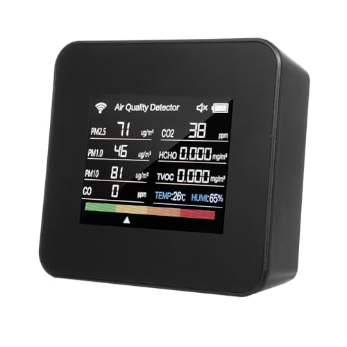 SHUAIGUO 14-in-1-Raumluftqualitätsmonitor Tuya WiFi-Luftqualitätsdetektor erkennt CO₂ CO TVOC HCHO Temperatur und Luftfeuchtigkeit PM2,5 PM1,0 PM10 2,8-Zoll-TFT-Farbdisplay unterstützt SHUAIGUO 14-in-1-Raumluftqualitätsmonitor Tuya WiFi-Luftqualitätsdetektor erkennt CO₂ CO TVOC HCHO Temperatur und Luftfeuchtigkeit PM2,5 PM1,0 PM10 2,8-Zoll-TFT-Farbdisplay unterstützt von SHUAIGUO