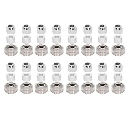 SHUAIGUO 16pcs Pom Pulley Rad Set - Glatte Bewegung, Niedriges Geräusch, Hohe Präzision, Vollständiger Zubehör für CR10 Ender 3 3D -Drucker, CNC Router (Transparente Riemenscheibe) von SHUAIGUO