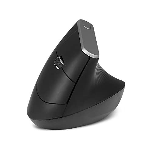 SHUAIGUO 2,4 G drahtlose optische Maus Vertikale Maus 6 Tasten Ergonomische Mäuse mit 3-Gang Einstellbarer DPI für PC Laptop Schwarz von SHUAIGUO