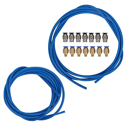 SHUAIGUO 3D-Drucker-PTFE-Rohrkit, PC4-M6 PC4-M10-Steckverbinder, 1,75 Mm PLA-ABS-Filament, 360 ° Drehung, Starker Wärmewiderstand, Einfache Installation für Ender 3 von SHUAIGUO