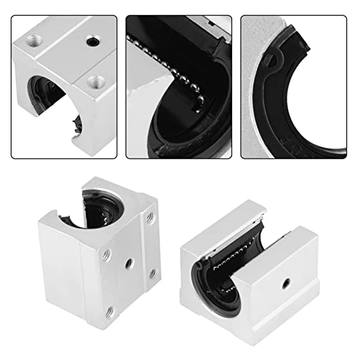 SHUAIGUO 4PCS SBR20UU Lineare Bewegungslager, 20x39x11mmmm Aluminiumlegierung Offene Blöcke, Hohe Geschwindigkeit und Präzision für 20 -mm -Wellenprojekte, 3D Drucker/Gravurmaschine von SHUAIGUO