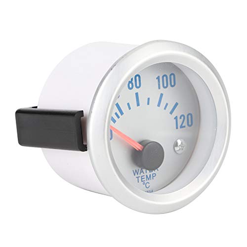 SHUAIGUO 52 Mm 2in Universal Car Motor Motor Digital Blau LED-Wassertemperaturmessgerät, 40-120 ℃ Bereich, Klare Zahlen und Zeiger, Hohe Empfindlichkeit, Beleuchtetes Display von SHUAIGUO