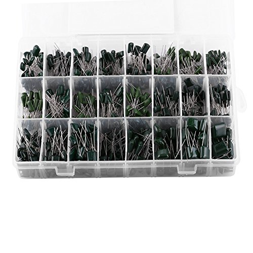 SHUAIGUO 660pcs 24-Value-Polyester-Filmkondensatoren Set, 100-V-Kit, 0,22 NF Bis 470 NF, Kompakte Größe, Einfache Identifizierung, Transparente Speicherbox für Elektronikbegeisterte SHUAIGUO 660pcs 24-Value-Polyester-Filmkondensatoren Set, 100-V-Kit, 0,22 NF Bis 470 NF, Kompakte Größe, Einfache Identifizierung, Transparente Speicherbox für Elektronikbegeisterte von SHUAIGUO