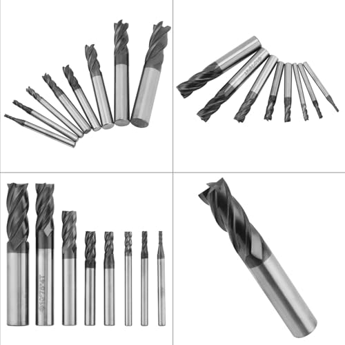 SHUAIGUO 8 PCs Carbid End Mill Set 2 12 Mm 4 Flötenfräsenschneider -Kit für Metallbearbeitungs -CNC Werkzeugmaschinen von SHUAIGUO