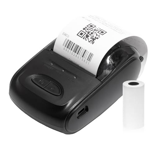 SHUAIGUO Bondrucker Tragbarer mobiler 58-mm-Thermodrucker Drahtloser BT-Mini-Rechnungsticketdruck Kompatibel mit Android iOS Windows mit 1 Stück Thermopapierrollen für Restaurants, Supermärkte, von SHUAIGUO