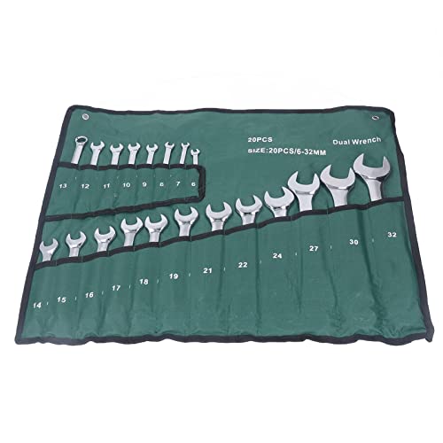 SHUAIGUO CRV Steel Spanner-Kombinationschlüsselset, Metrische 20-pcs-Dual-Schraubenschlüssel, 6-32 Mm, Lagerung von Canvas-Beutel, Verschleiß-resistent, Robust, Klar Markiert SHUAIGUO CRV Steel Spanner-Kombinationschlüsselset, Metrische 20-pcs-Dual-Schraubenschlüssel, 6-32 Mm, Lagerung von Canvas-Beutel, Verschleiß-resistent, Robust, Klar Markiert von SHUAIGUO