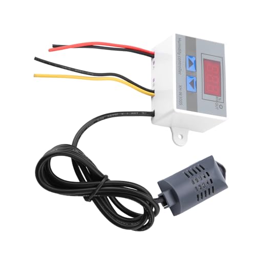 SHUAIGUO Digital Hygrometer Switch Controller, 12 V/24 V/220 Feuchtigkeitssensor mit 0-99% RH-Bereich, Hochwertiges Stabiles Design für eine Breite Anwendung (12V) von SHUAIGUO