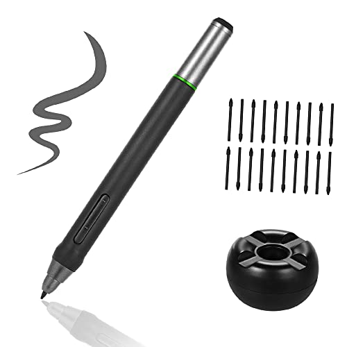 SHUAIGUO Digital Pen 8192 Stufen Druckbatteriefreier Stift mit 20 Stück Stiftspitzen Stifthalter für BT-16HDT / BT-16HDK / BT-16HD / BT-22U Mini/BT-22UX Grafikmonitor Zeichentablett von SHUAIGUO