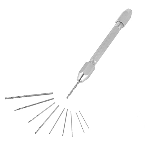 SHUAIGUO Double End Pin Vise Chuck & 10-Piece Micro Twist Drill Bit Set, Reparaturwerkzeug für Messingschmuckwächter für PCB, Handwerk, Projekte SHUAIGUO Double End Pin Vise Chuck & 10-Piece Micro Twist Drill Bit Set, Reparaturwerkzeug für Messingschmuckwächter für PCB, Handwerk, Projekte von SHUAIGUO