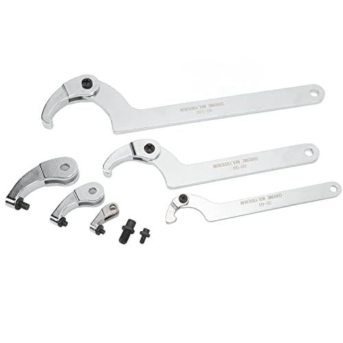 SHUAIGUO Einstellbarer Hakenstiftschlüsselset, 6 -Stcs -Chrom Molybdän Stahl, Muttern Schrauben Treiberhandwerkzeuge, für Motorrad, Dirtrad, Austauschbare Kiefer SHUAIGUO Einstellbarer Hakenstiftschlüsselset, 6 -Stcs -Chrom Molybdän Stahl, Muttern Schrauben Treiberhandwerkzeuge, für Motorrad, Dirtrad, Austauschbare Kiefer von SHUAIGUO