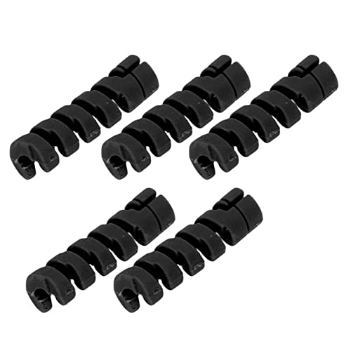 SHUAIGUO Gummi-Wrap-Spiralkabelhülle, Bike Shifter Brems-Kabel-Kabelschutzschutz, 5 Farben, Einfach Installieren, Breite Kompatibilität 4-5mm (Schwarz) von SHUAIGUO