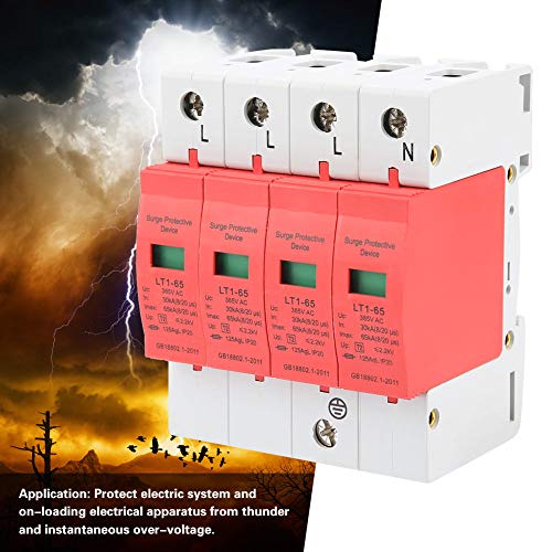SHUAIGUO House Protective ARPRESTER-Gerät 4p 30KA-65KA 385V, Flammschutzmittel, Einfache Installation, Führungsschiene, Schützt das Elektrische System und die Geräte vor Überspannung von SHUAIGUO