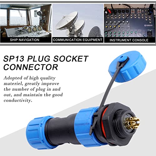 SHUAIGUO IP68 SP13 Wasserdichtes Kunststoff-Stecker-Steckdosen-Stecker-Steckeranschluss, 2-9 Pinoptionen, Hochwertige Elektromechanische Komponente, Hervorragende Leistung, Multifunktional für (5Pin) von SHUAIGUO