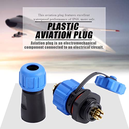 SHUAIGUO IP68 SP13 Wasserdichtes Kunststoff-Stecker-Steckdosen-Stecker-Steckeranschluss, 2-9 Pinoptionen, Hochwertige Elektromechanische Komponente, Hervorragende Leistung, Multifunktional für (6Pin) von SHUAIGUO