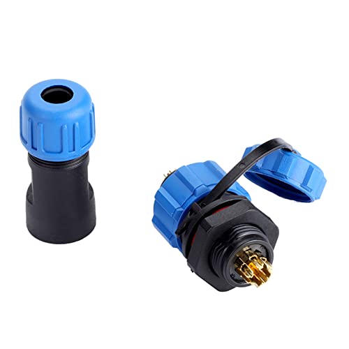 SHUAIGUO IP68 SP13 Wasserdichtes Kunststoff-Stecker-Steckdosen-Stecker-Steckeranschluss, 2-9 Pinoptionen, Hochwertige Elektromechanische Komponente, Hervorragende Leistung, Multifunktional für (7Pin) von SHUAIGUO