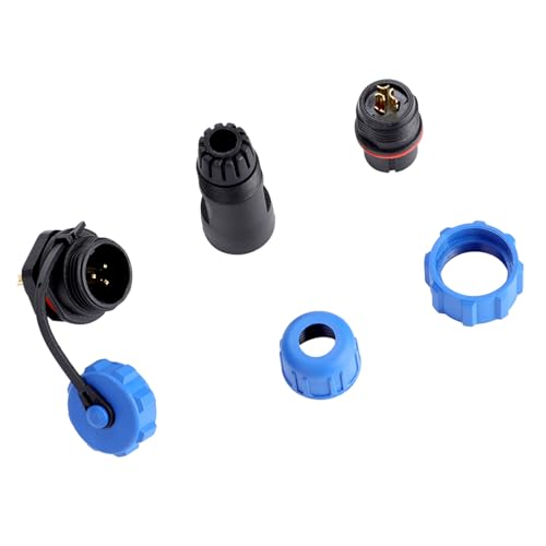SHUAIGUO IP68 SP13 Wasserdichtes Kunststoff-Stecker-Steckdosen-Stecker-Steckeranschluss, 2-9 Pinoptionen, Hochwertige Elektromechanische Komponente, Hervorragende Leistung, Multifunktional für (3Pin) von SHUAIGUO