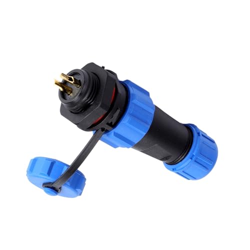 SHUAIGUO IP68 SP13 Wasserdichtes Kunststoff-Stecker-Steckdosen-Stecker-Steckeranschluss, 2-9 Pinoptionen, Hochwertige Elektromechanische Komponente, Hervorragende Leistung, Multifunktional für (2Pin) von SHUAIGUO