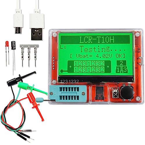 SHUAIGUO LCR-T10H Transistormessgerät Multifunktions-Kapazitätswiderstandstester Transistormessgerät mit großem Bildschirm und grafischer Anzeige für Diodenkondensator-Widerstandstransistor SHUAIGUO LCR-T10H Transistormessgerät Multifunktions-Kapazitätswiderstandstester Transistormessgerät mit großem Bildschirm und grafischer Anzeige für Diodenkondensator-Widerstandstransistor von SHUAIGUO