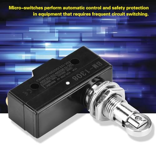 SHUAIGUO Micro Switch Momentan Limit Snap Action, Silberkontakte für den Sicherheitsschutz von Geräten - Feine Arbeit, Gute Leitfähigkeit, Flammretardante Kunststoffgehäuse, Automatische Steuerung SHUAIGUO Micro Switch Momentan Limit Snap Action, Silberkontakte für den Sicherheitsschutz von Geräten - Feine Arbeit, Gute Leitfähigkeit, Flammretardante Kunststoffgehäuse, Automatische Steuerung von SHUAIGUO