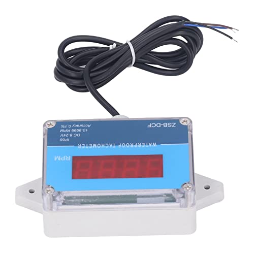 SHUAIGUO Motor-Drehzahlmesser-Geschwindigkeitsmessersensor, IP68-Digitalanzeige für wasserdichte LED, DC 8-24V, 10-9999 U/Min, Hohe Genauigkeit für Schiffs- und Mechanische Geräte von SHUAIGUO