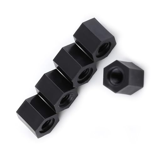 SHUAIGUO Nylon Spacer Standoff M3 Weiblich Bis Weiblich 100pcs Schwarze Hex -Gewinde -PCB Montageposten Circuit Boards Elektronik Projekte (M3*5) von SHUAIGUO