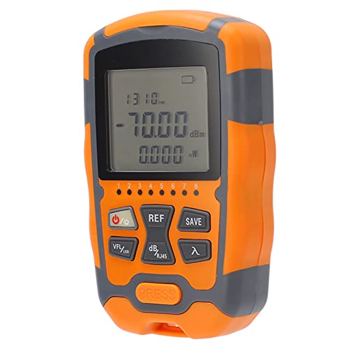 SHUAIGUO Optical Fiber Power Messer, Digitales Display-Optikkabeltester (-70 Bis +10 dbm), 10 Wellenlängen, Tragbare und Hohe Genauigkeit für die Kommunikation (10 mw) von SHUAIGUO