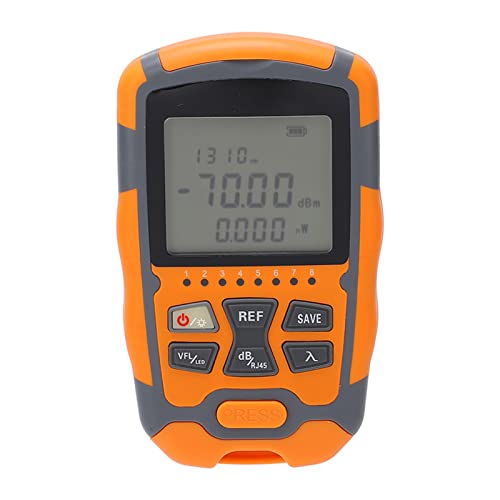 SHUAIGUO Optical Fiber Power Messer, Digitales Display-Optikkabeltester (-70 Bis +10 dbm), 10 Wellenlängen, Tragbare und Hohe Genauigkeit für die Kommunikation (15 mw) von SHUAIGUO