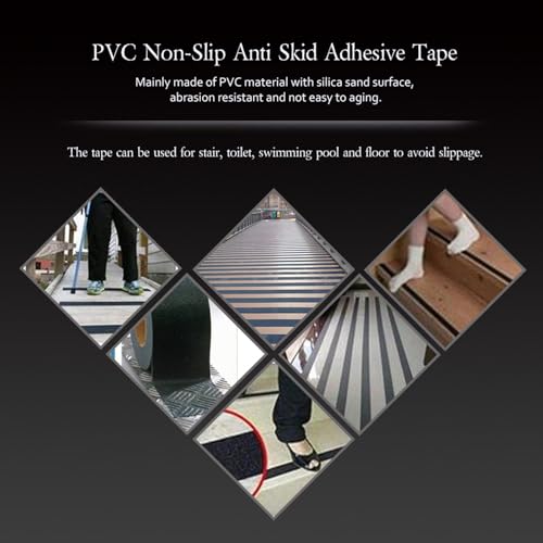 SHUAIGUO PVC-Klebeband Nicht Rutschfest, Farbenfrohe 5 M X 5 Cm Anti-Skid-Sicherheitskleber für Treppenböden, Dekorativer Gebrauch (Gelb) von SHUAIGUO