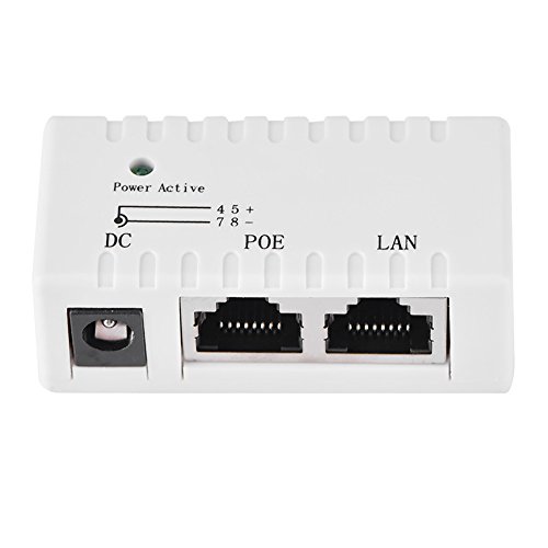 SHUAIGUO Poe Splitter Power Over Ethernet Injector Adapter - Schwarzes ABS -LAN Netzwerkinjektor, Robustes Design, Breite Kompatibilität, 1PC (Weiß) von SHUAIGUO