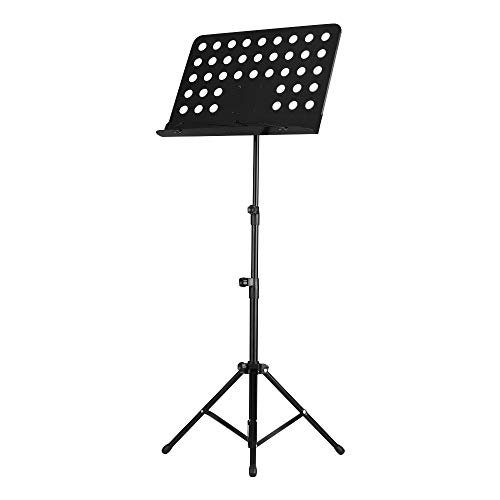 SHUAIGUO Portable Metal Music Stand Abnehmbare Musikinstrumente für Klavier Violine Gitarre Noten schwarz von SHUAIGUO