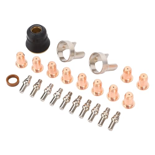 SHUAIGUO -Schneidetipps IPT40 Elektrodendüsen Kit 24 Stück Messing Edelstahl Verbrauchsmaterial für Plasmaschneider von SHUAIGUO