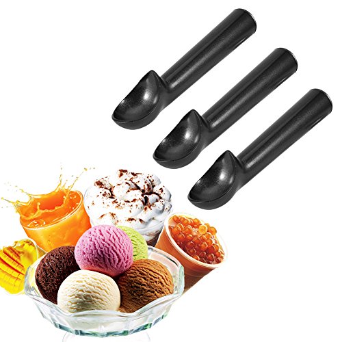 SHUAIGUO Tragbares Metall -Eiscreme -Schaufel mit Nicht Stick Anti Design für Reibungslose Portion Essentielles Küchenwerkzeug (Schwarz) von SHUAIGUO