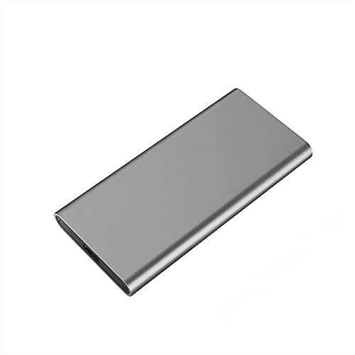 SHUAIGUO Typ-C-zu-m-SSD-Gehäuse Tragbares m-Solid-State-Laufwerk Hochgeschwindigkeits-USB3.1-m-SSD-Gehäuse Silbergrau von SHUAIGUO