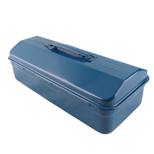 SHUAIGUO Verdickter Eisen-Toolbox, 37x16x11cm Tragbarer Speicherbehälter mit Anti-Diebstahl-Vorhängeschloss, Starke Lagerkapazität für Wartungstools (37 * 16 * 11 (350)) von SHUAIGUO