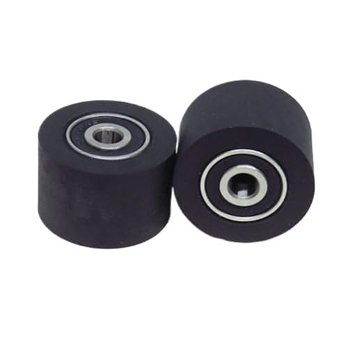 Deep Groove Ball Bearings 1 stücke Durchmesser 30 mm Bohrung 8 mm Polyurethan-Rolle Mit Zwei Lager Stumm Flache Führungsrolle 8x30x20mm PUT69830-20 PU Gummischeibe(6x35x30mm) von SHUAINAN