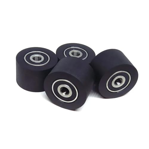 Deep Groove Ball Bearings 1 stücke Durchmesser 35 mm Bohrung 6 mm Polyurethan-Rolle Mit Zwei Lager Stumm Flache Führungsrolle 6x35x30mm PUT62635-30 PU Gummischeibe(6x45x20mm) von SHUAINAN