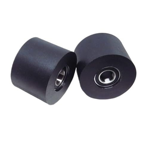 Deep Groove Ball Bearings 1 stücke Durchmesser 40 mm Bohrung 6 mm Polyurethan-Rolle Mit Zwei Lager Stumm Flache Führungsrolle 6x40x30mm PUT62640-30 PU Gummischeibe(8x30x20mm) von SHUAINAN