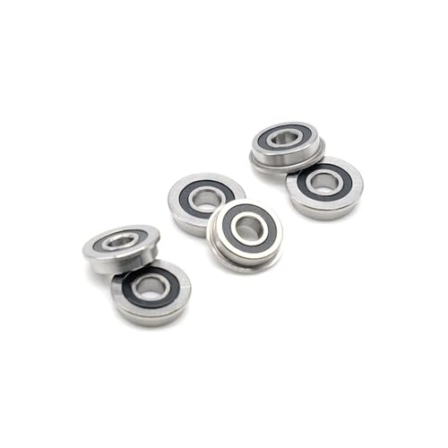 Deep Groove Ball Bearings 10Pcs F695-2RS Lager 5x13x4mm ABEC-7 Flansch Miniatur F695 RS Ball F695RS(F684RS 4X9X4) von SHUAINAN