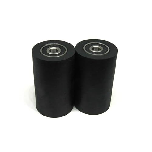 Deep Groove Ball Bearings 2 stücke 6x30x50 PU Polyurethan Doppel Lager Roller PUT62630-50 Stumm Flache Guide Rad Durchmesser 30mm Bohrung 6mm RubberPulley 6 * 30 * 50(10x40x30mm) von SHUAINAN