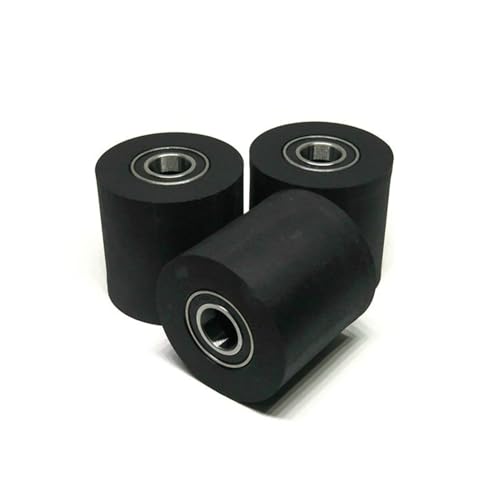 Deep Groove Ball Bearings 3 stücke 8x35x35 PU Polyurethan Doppel Lager Roller PUT69835-35 Stumm Flache Guide Rad Durchmesser 35mm Bohrung 8mm Gummi Pulley 8 * 35 * 35(6x30x30mm) von SHUAINAN