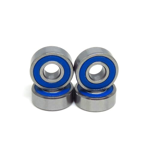 Deep Groove Ball Bearings 5 stücke 4x7x2,5mm MR74 2RS ABEC3 Hobby Elektrische RC Autos Lkw Miniatur Lager MR74RS L740D 4 * 7 * 2,5 Blau Gummi Versiegelt(MR104-2RS 4x10x4mm) von SHUAINAN